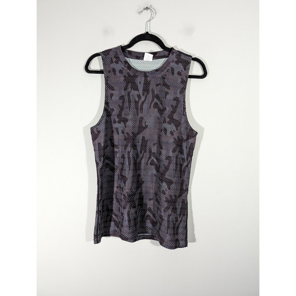 Zyia Active Grey Camo Chill Athletic Mesh Tank Top Women‎ Size M